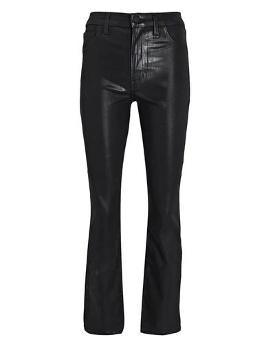Shop J Brand Alma Cropped Straight-leg Jeans In Black