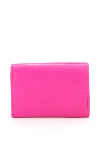 Shop Balenciaga Papier Mini Wallet In Fuxia