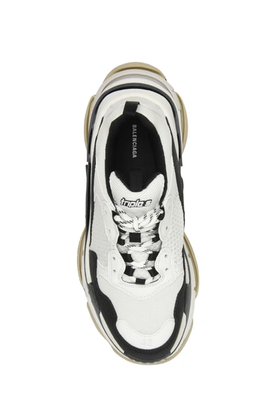Shop Balenciaga Triple S Sneakers In Wht Grey Blk