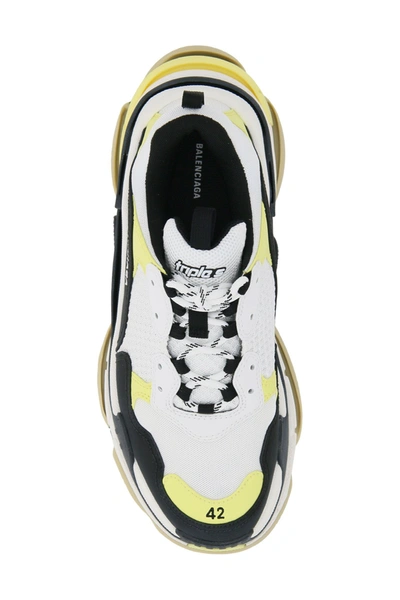Shop Balenciaga Triple S Sneakers In Blk Yellow White
