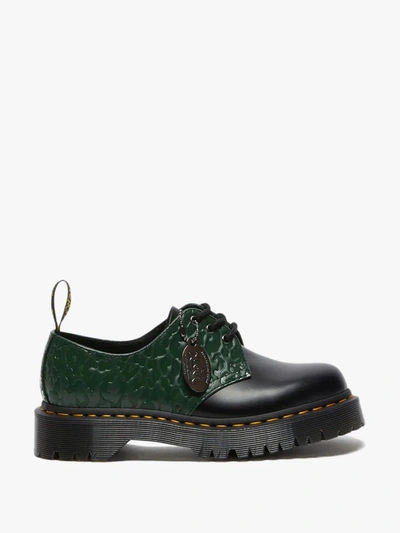 Shop Dr. Martens' Green X X-girl Black And 1461 Derby Shoes