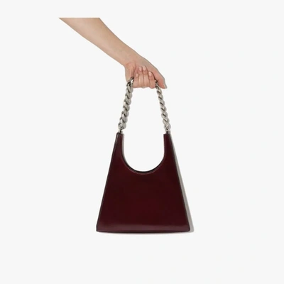 Shop Staud Red Rey Leather Shoulder Bag