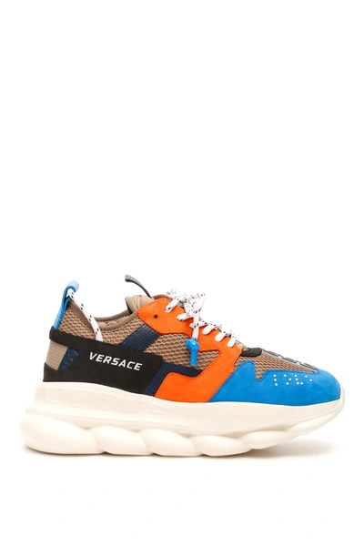 Shop Versace Chain Reaction 2 Sneakers In Punky Cargo Zesty