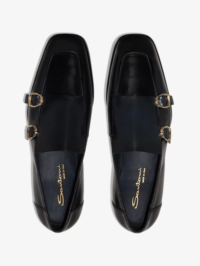 Shop Santoni Black X Browns 50 Midnight In London Shoes