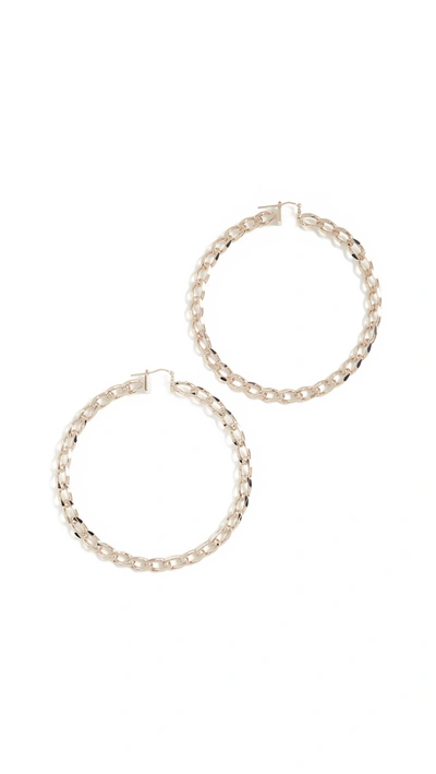 Shop Jacquemus Les Creoles Gourmette Earrings In Gold