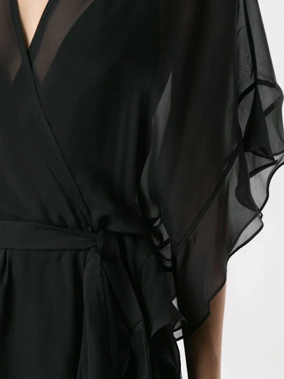 Shop Eva Silk Tie Dress In Black