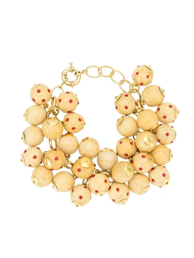 Shop Eva Cachos Rhinestone Bracelet In Neutrals