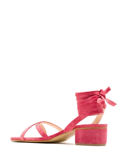 Shop Eva Leather Sandals In Pink