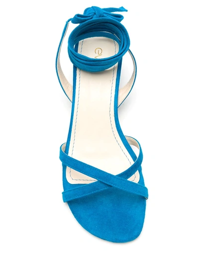 Shop Eva Tie Color Sandals In Blue