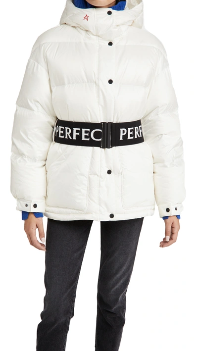 Shop Perfect Moment Oversize Parka Ii In Snow White/black
