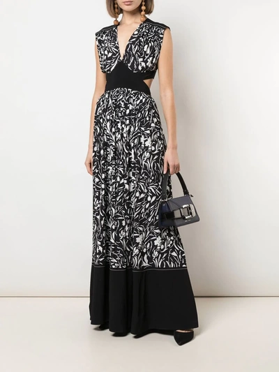 Shop Proenza Schouler Floral Maxi Dress In Black