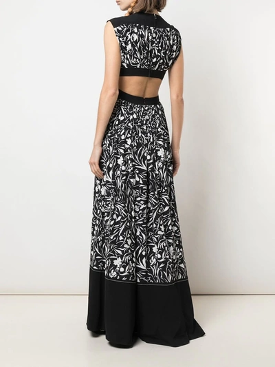 Shop Proenza Schouler Floral Maxi Dress In Black