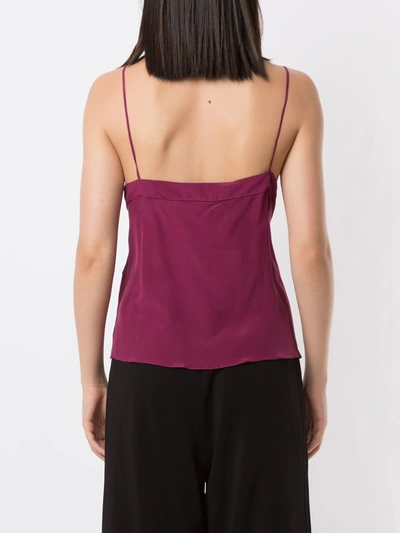 Shop Eva V-neck Silk Top In Purple