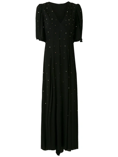 Shop Eva Crystal Embellished Dress In Black
