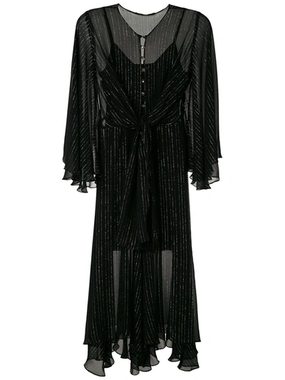 Shop Eva Knot Midi Dress In Black