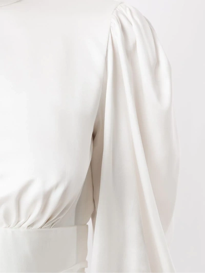 Shop Eva Open-back Blouse In White