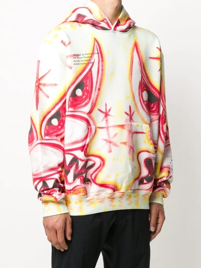 Heron Preston X Kenny Scharf Meanie Hoodie In White/red | ModeSens