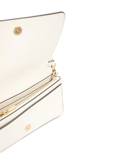 Shop Tory Burch Floral-print Leather Crossbody Bag In White