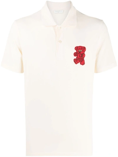 Shop Sandro Teddy Polo Shirt In Neutrals