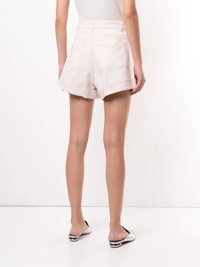 Shop Acler Hiller Denim Shorts In Pink