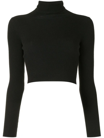 Shop Alexis Bellin Knit Crop Top In Black