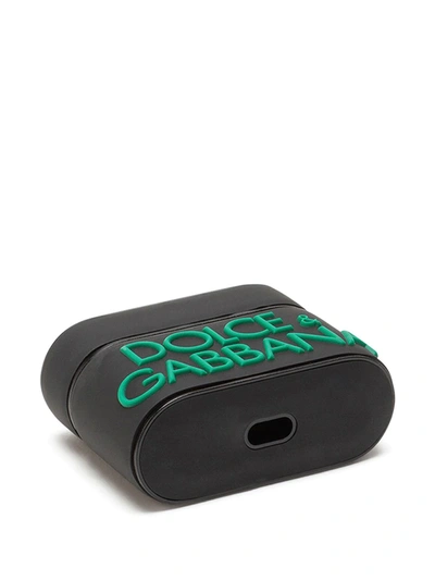 Shop Dolce & Gabbana Logo-detail Rubber Airpods Pro Case In Black