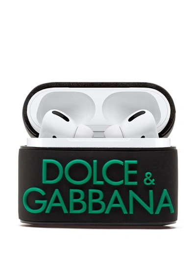 Shop Dolce & Gabbana Logo-detail Rubber Airpods Pro Case In Black