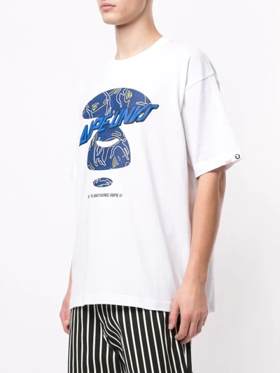 Shop Aape By A Bathing Ape Ape Universe Printed T-shirt In White