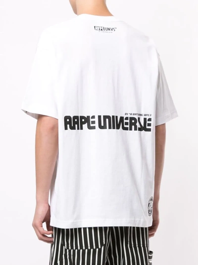 Shop Aape By A Bathing Ape Ape Universe Printed T-shirt In White