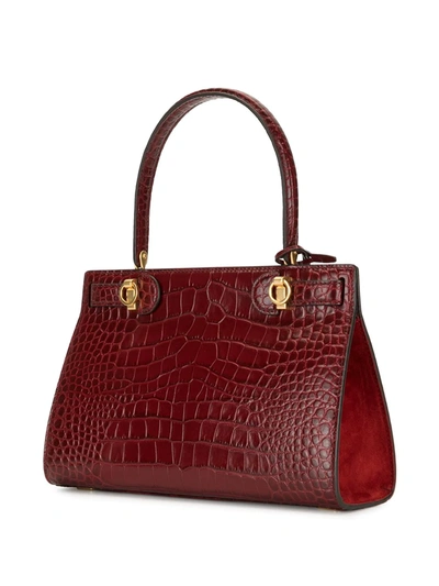 Shop Tory Burch Lee Radziwill Tote In Red