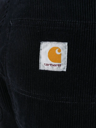 Shop Carhartt Straight Leg Corduroy Trousers In Blue