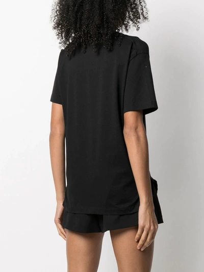 Dsquared2 Side Slits Logo T-shirt In Black