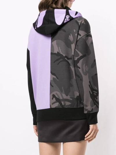 Shop Aape By A Bathing Ape Camouflage-print Zip-up Hoodie In Purple