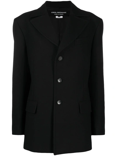 Shop Junya Watanabe Long-sleeved Structured Shoulders Jacket In Black