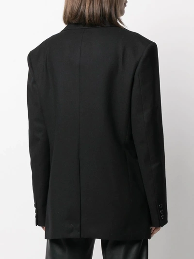 Shop Junya Watanabe Long-sleeved Structured Shoulders Jacket In Black