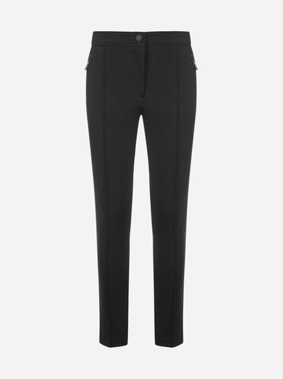 Shop Moncler Stretch Fabric Trousers