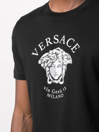 Shop Versace Medusa Head Logo T-shirt In Black