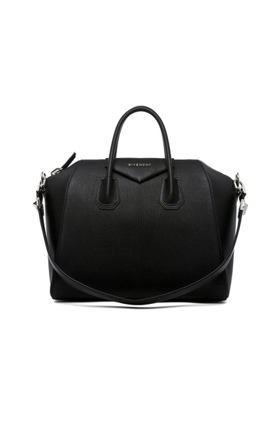 Givenchy Antigona Medium Top Handle Bag In Grained Leather In Black