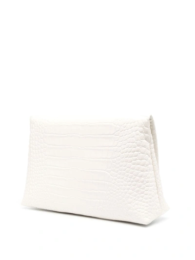 Shop Tom Ford Crocodile Effect Embossed Bag In White