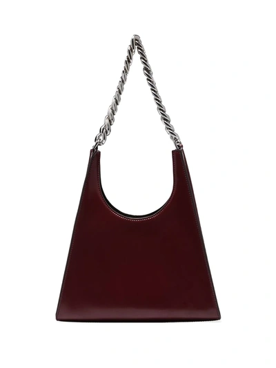 Shop Staud Rey Chain-strap Shoulder Bag In Red