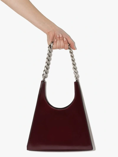 Shop Staud Rey Chain-strap Shoulder Bag In Red