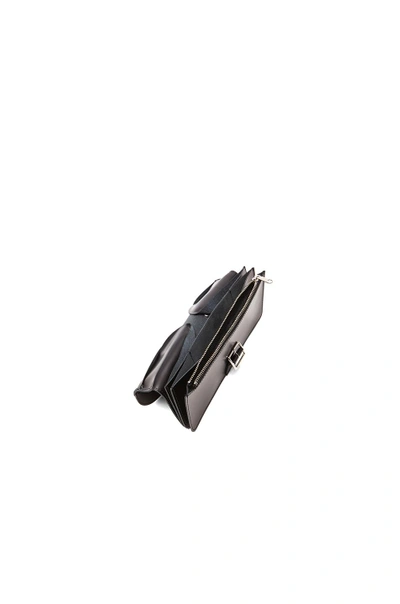 Shop Comme Des Garçons Long 3 Pocket Buckle Wallet In Black