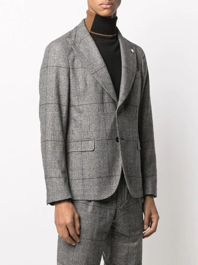 Shop Manuel Ritz Prince Of Wales Check Blazer In Black