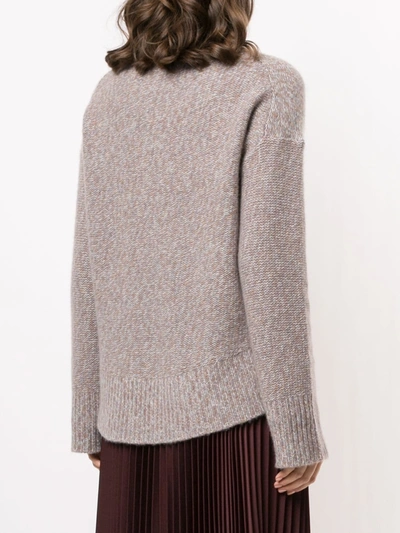 Shop Theory Round Neck Slouch Sweater In Purple