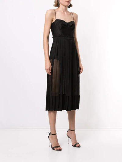 Shop Alexis Inasia Corset Midi Dress In Black