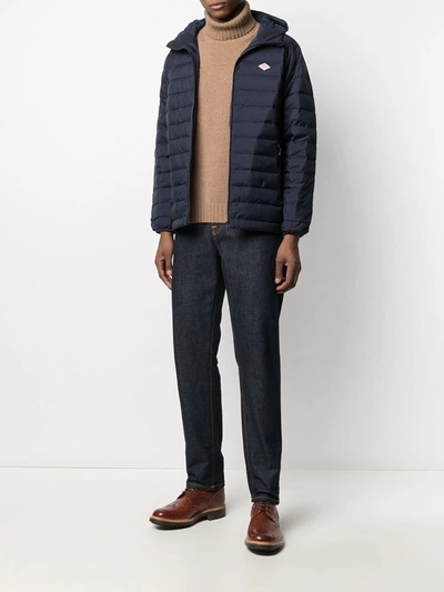 Shop Danton Hooded Quilted-down Jacket In Blue