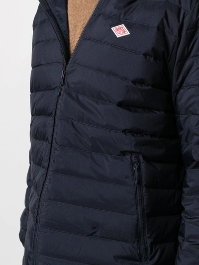 Shop Danton Hooded Quilted-down Jacket In Blue