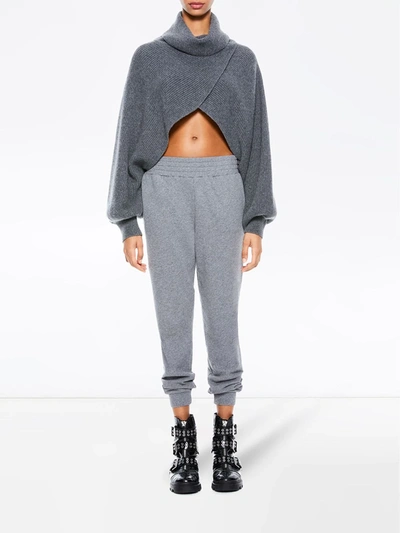 Shop Alice And Olivia Slim-fit Tracksuit Bottoms In Grey