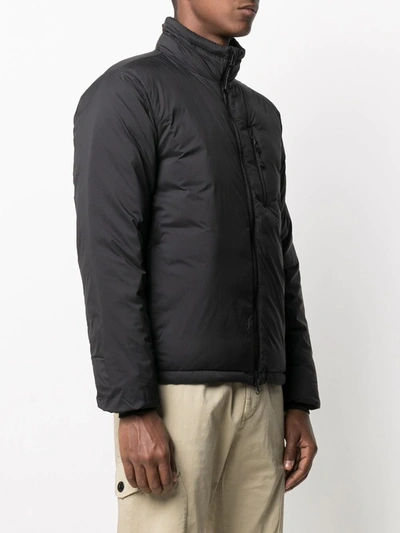 Shop Canada Goose Logo Sleeve Padded Jacket In Black