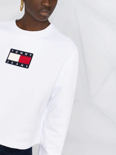 Shop Tommy Hilfiger Flag-patch Sweatshirt In White
